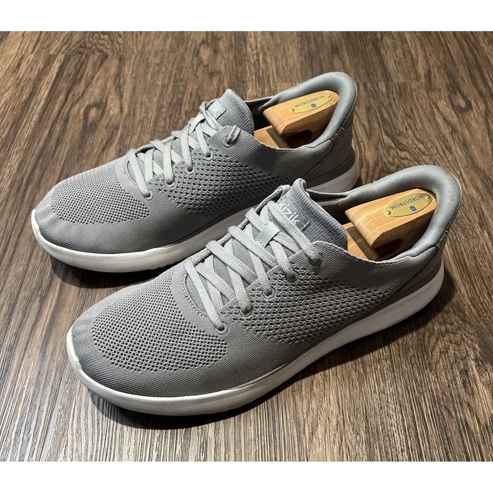 Kizik Lima Gray Knit Hands-Free Slip On Shoes Sneakers Size M 13/W 14.5